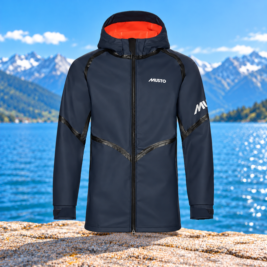 Giacca Musto Champ Aqua con Cappuccio e interno in micropile Polartec®