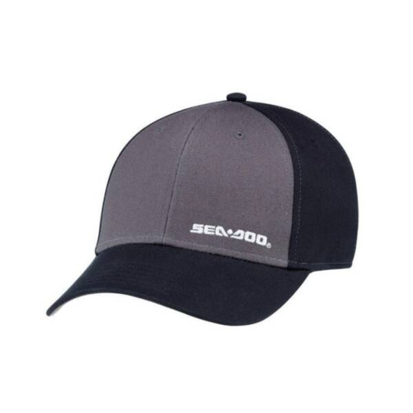 Cappellino classico Sea‑Doo unisex black & grey in 100 % cotone con chiusura metal snap