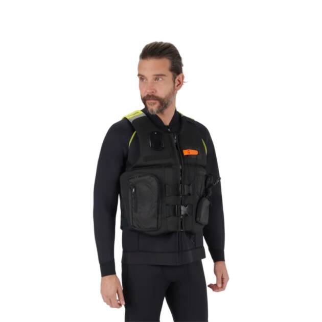Giubbotto salvagente Sea-Doo Explorer Airflow unisex black in ecoprene traspirante con sistema Airflow e tasche multiple