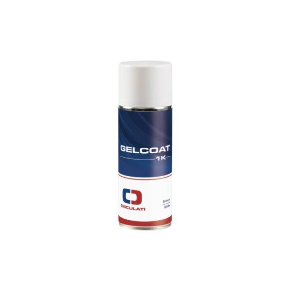 Bomboletta di Gelcoat bianco spray Osculati da 400 ml per ritocchi su superfici in vetroresina.