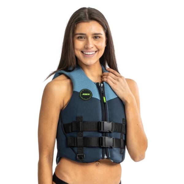 Giubbotto salvagente Jobe in neoprene per donna colore blu mezzanotte. Comfort e protezione grazie al design ergonomico e ai materiali di alta qualità