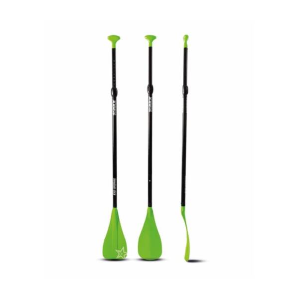 Pagaia SUP bambini Jobe Freedom Stick lime: leggera, resistente e regolabile, permette ai bambini di pagaiare con facilità e sicurezza, evitando la fatica delle pagaie per adulti. L'asta è in fibra di vetroche la rende facile da manovrare. Il sistema di regolazione "click & go" permette di adattarla alla crescita del bambino