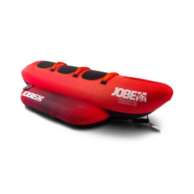 Trainabile Jobe Chaser rosso e nero con dettagli bianchi, per 3 persone. Materiali resistenti e maniglie ergonomiche