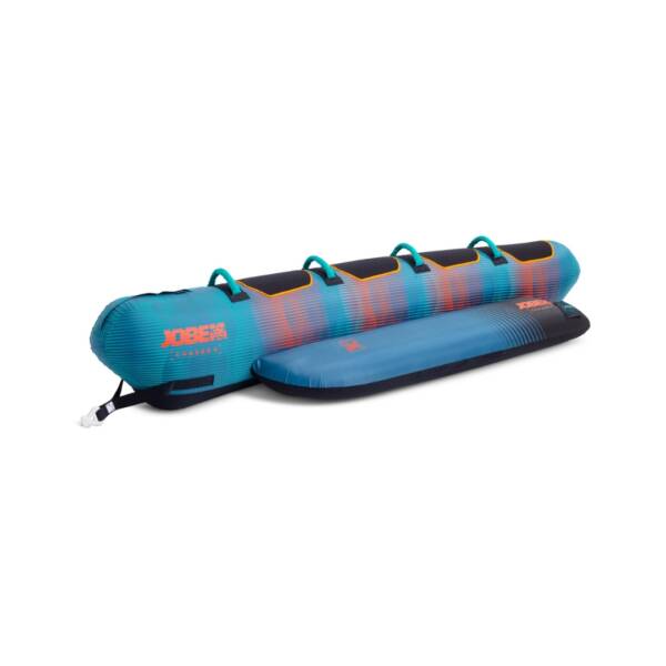 Trainabile Jobe Chaser blu e nero con dettagli azzurro e arancione per 4 persone. Materiali resistenti e maniglie ergonomiche
