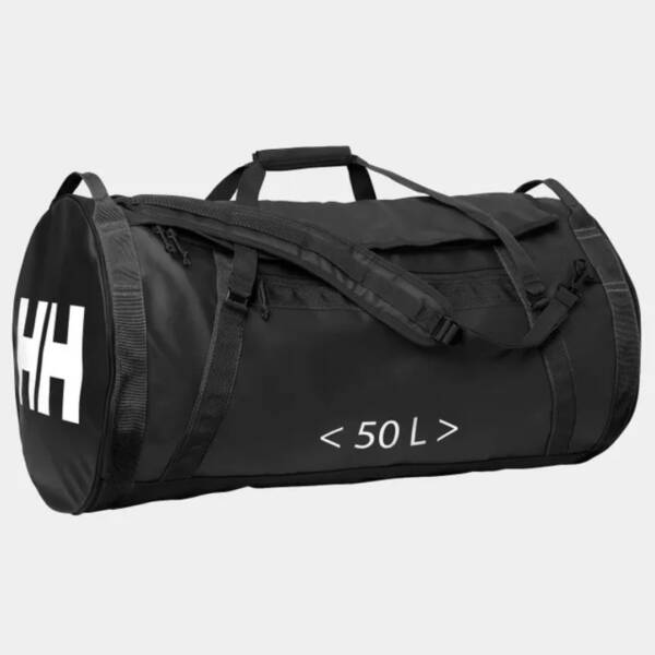 Immagine del borsone sportivo Helly Hansen HH Sporty 50L in colore black, con cinghie superiori e spallacci imbottiti rimovibili.