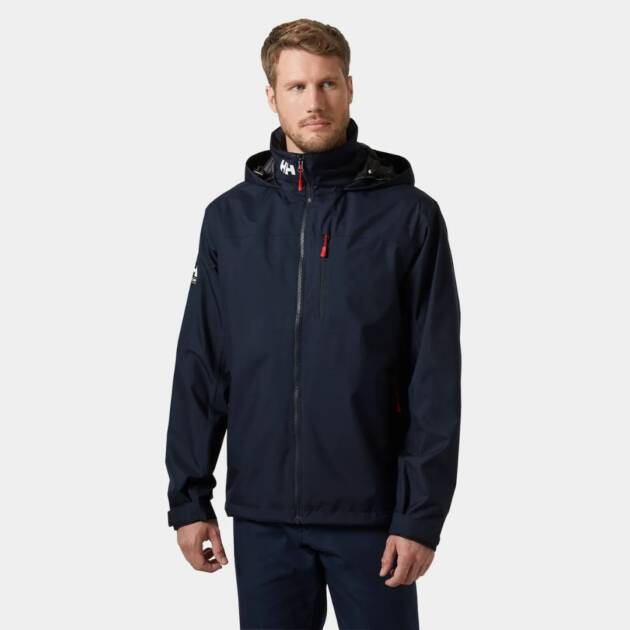 Giacca con cappuccio Helly Hansen Crew con tecnologia HELLY TECH® Protection, impermeabile e traspirante, perfetta per la nautica e l’outdoor. Colore navy