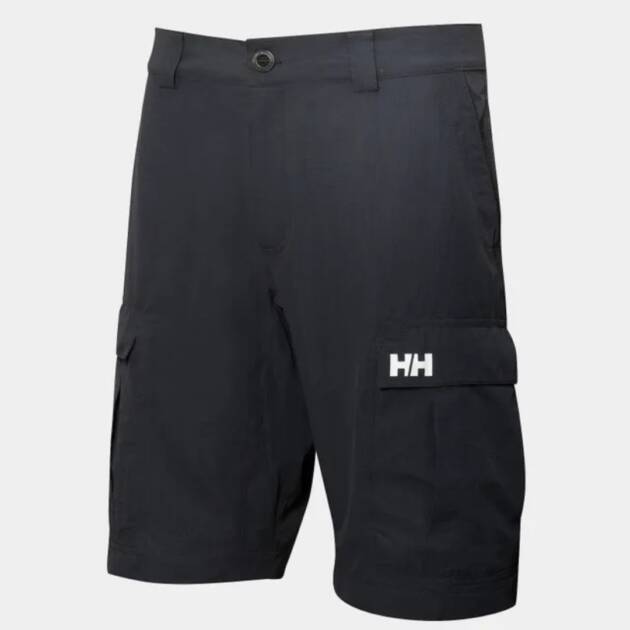 Pantaloncini Cargo Helly Hansen HH Quick-Dry da uomo realizzati in tessuto leggero ed elasticizzato, con tasche funzionali, ideali per sport outdoor e attività nautiche. Colore navy