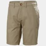 Pantaloncini Helly Hansen Dock 10" da uomo in tessuto misto cotone biologico e canapa, con tasche anteriori e posteriori e chiusura con bottone e zip. Colore pebble