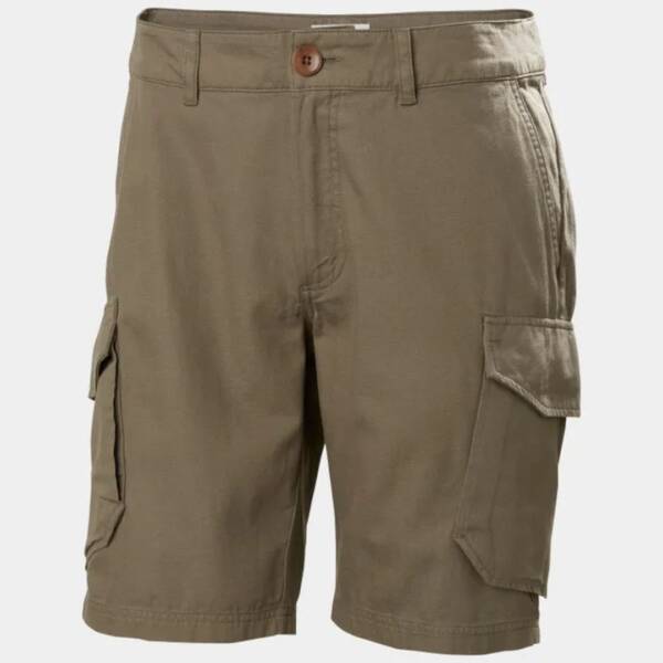 Pantaloncini cargo Helly Hansen Dock Cargo 10 da uomo, in cotone biologico e canapa, con tasche cargo e chiusura con zip e bottone. Colore bedrock