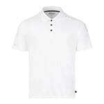 Polo tecnica uomo Musto Evo a maniche corte, colore white, con colletto a costine e logo Musto stampato su spalla e manica