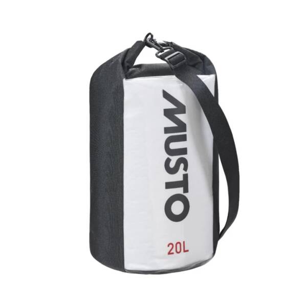 Borsone impermeabile Musto Dry 2.0 da 20 litri con chiusura arrotolabile e tracolla regolabile. Colore black