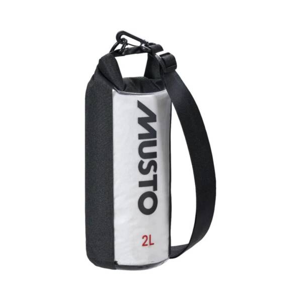 Borsone impermeabile Musto Dry 2.0 da 2 litri con chiusura arrotolabile e tracolla regolabile. Colore black