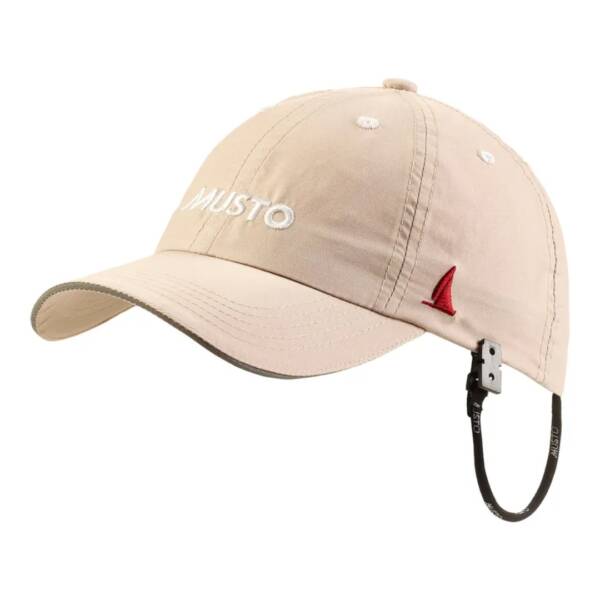 Cappellino ad asciugatura rapida Musto Essential Crew con protezione UV UPF 40+ e clip di fissaggio, colore light stone