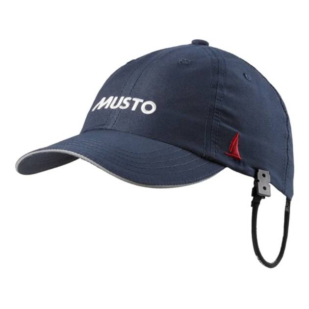 Cappellino ad asciugatura rapida Musto Essential Crew con protezione UV UPF 40+ e clip di fissaggio, colore true navy