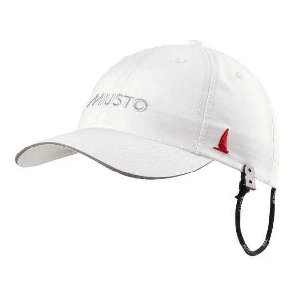 Cappellino ad asciugatura rapida Musto Essential Crew con protezione UV UPF 40+ e clip di fissaggio, colore white