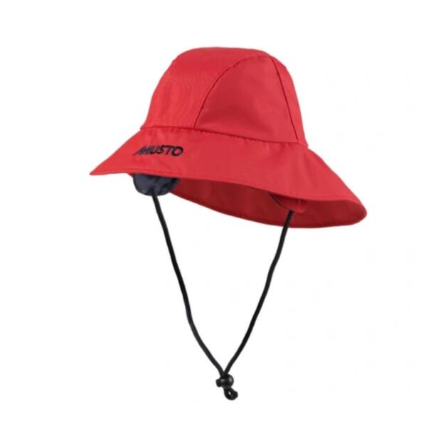 Cappello traspirante Musto Breathable Sou’Wester in colore red, con tesa sagomata e laccetto sottogola regolabile.