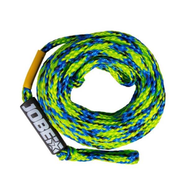 Corda trainabile Jobe per 6 persone in verde e blu, con rope keeper incluso.