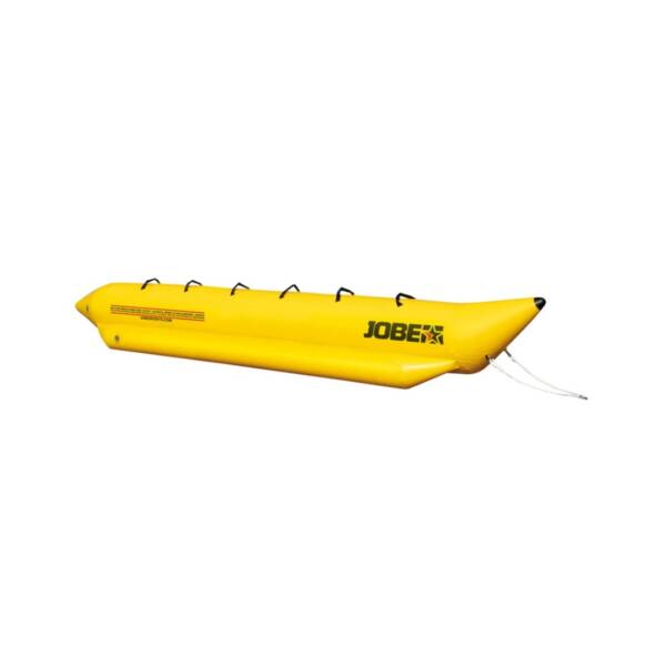 Trainabile Jobe Banana Watersled giallo con sedute antiscivolo e maniglie in vinile. 6 posti