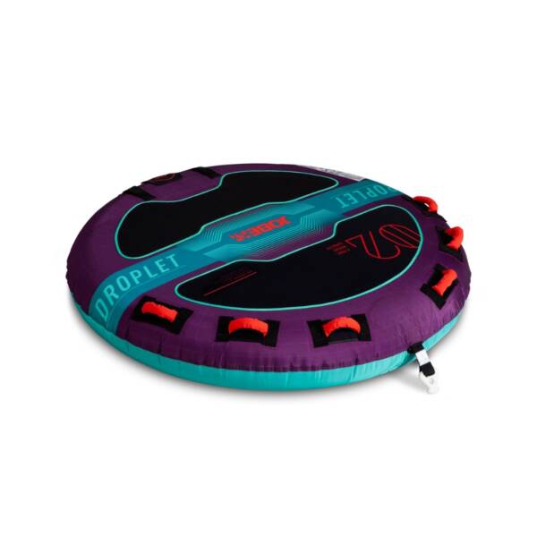 Trainabile Jobe Droplet 2P per massimo 2 passeggeri. Robustezza, comfort e facilità d’uso. Struttura in PVC rinforzato e copertura in nylon a doppia cucitura. Impugnature imbottite in neoprene. Colore purple