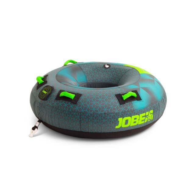 Ciambella gonfiabile Jobe Hotseat 1P blu accesa per sport acquatici, vista da sopra