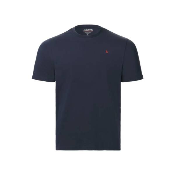 T-shirt uomo Musto Original a maniche corte in cotone navy con logo ricamato