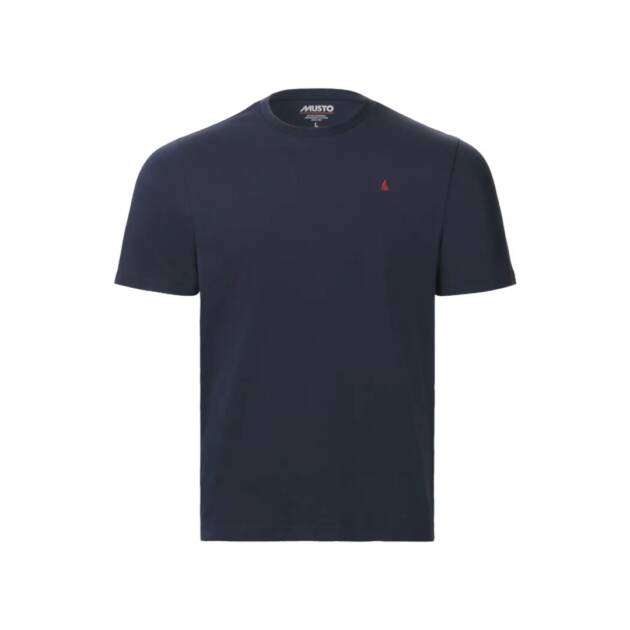T-shirt uomo Musto Original a maniche corte in cotone navy con logo ricamato