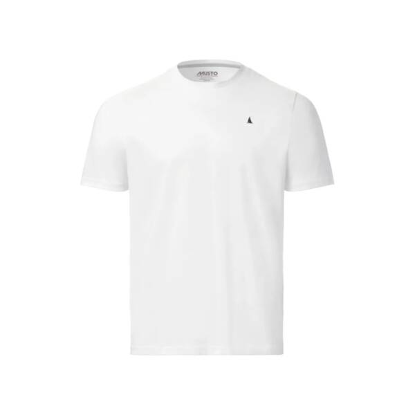 T-shirt uomo Musto Original a maniche corte in cotone white con logo ricamato