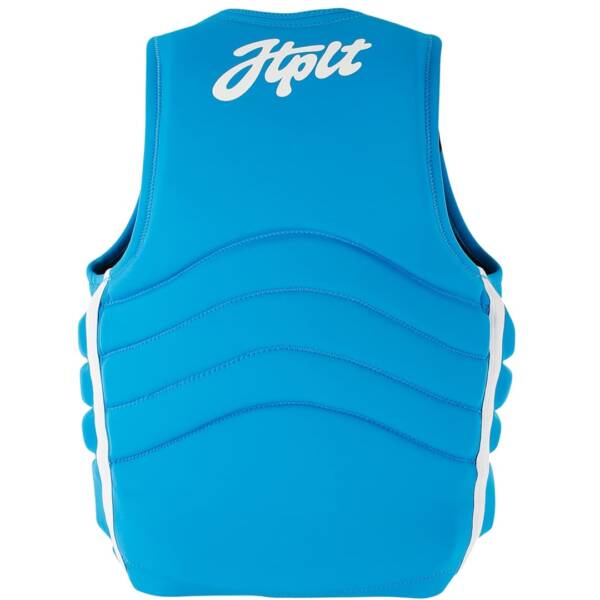 Gilet salvagente JETPILOT Quantum X F/E Vest - Cory di colore blue, in neoprene elasticizzato, con chiusura frontale a zip e logo CT di Cory Teunissen
