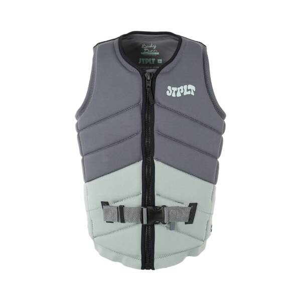 Gilet salvagente Jetpilot Busty Dunn X1 F/E Neo uomo colore Charcoal: vest con zip PK Lok, stampa 3D puff print, neoprene flessibile e taglio anatomico aderente.