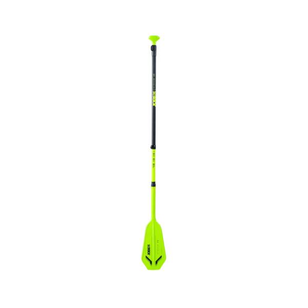 Pagaia SUP Jobe Stream Carbon 40 3 pezzi, in colore lime, con lama ergonomica e manico in carbonio/fibra di vetro