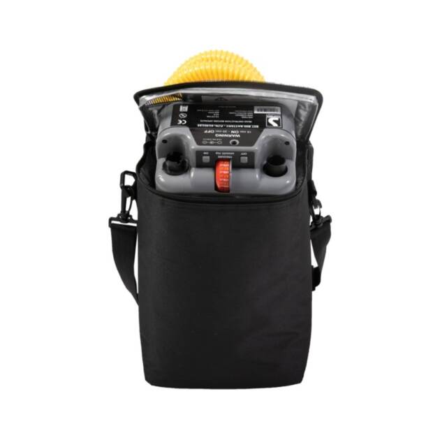 Pompa Jobe Infinity 12v nera con ugello Halkey Roberts e borsa per il trasporto, ideale per dock galleggianti