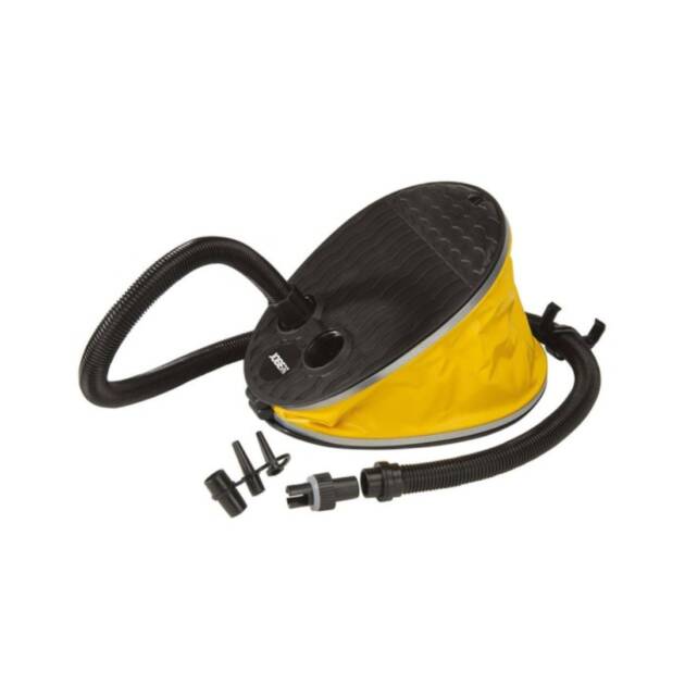 Pompa a pedale Jobe giallo/nera con 4 ugelli e valvola Halkey Roberts