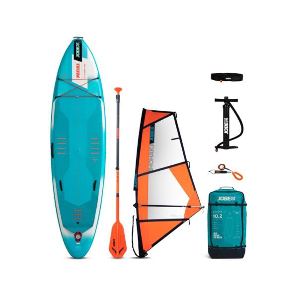 Tavola da SUP Jobe Mohaka 10.2 con accessori completi e inserto vela. Set con vela