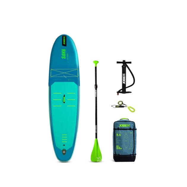 Tavola SUP Jobe Aero Sava Lite 8.6 blue. Deckpad antiscivolo, pinna removibile e accessori inclusi