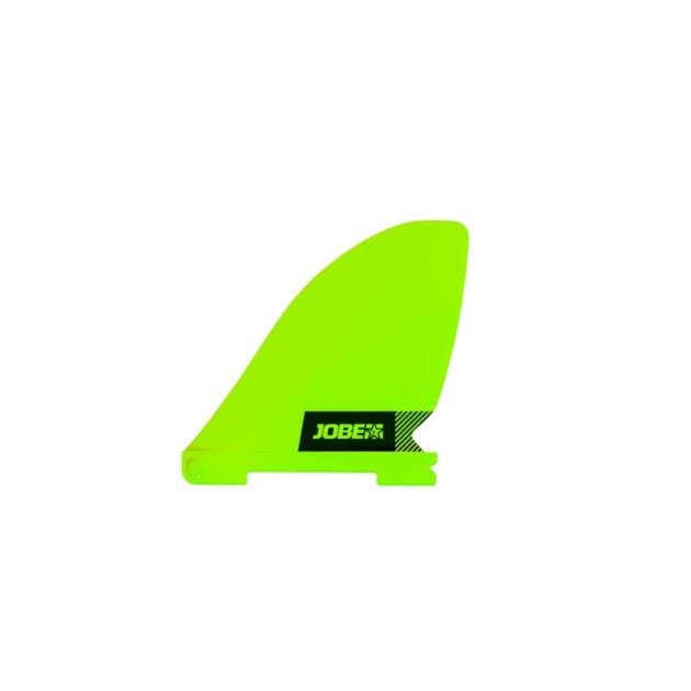 Pinna corta Jobe River per SUP gonfiabili, colore Lime, perfetta per fiumi e acque basse.