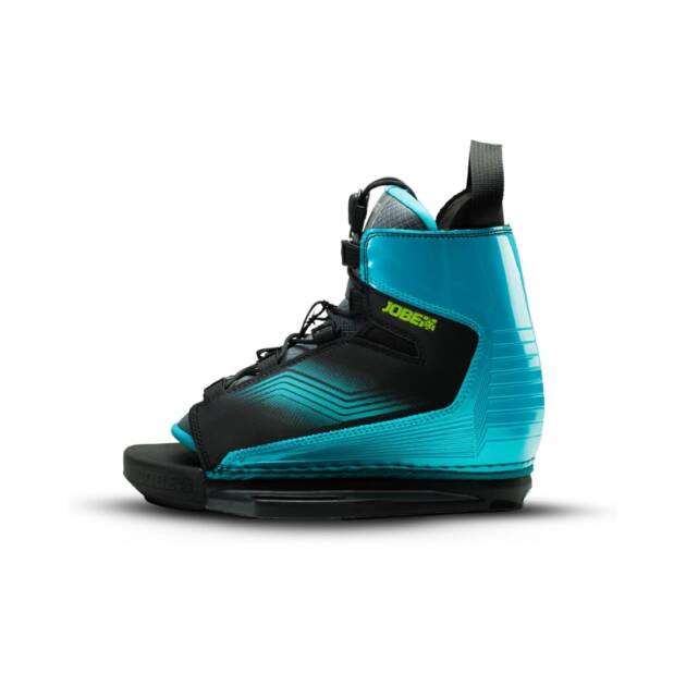 Attacchi wakeboard Jobe Ripper open toe neri con chiusura a lacci rapidi ed ergonomia per ragazzi