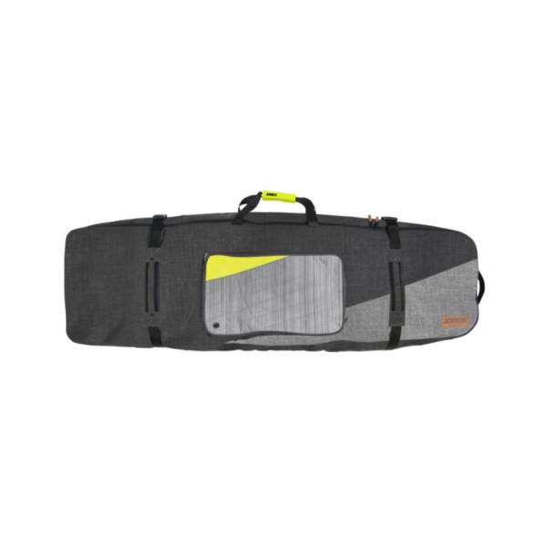 Borsa wakeboard Jobe Trailer imbottita in nylon 600D, con ruote a bassa resistenza e tasche interne per accessori.