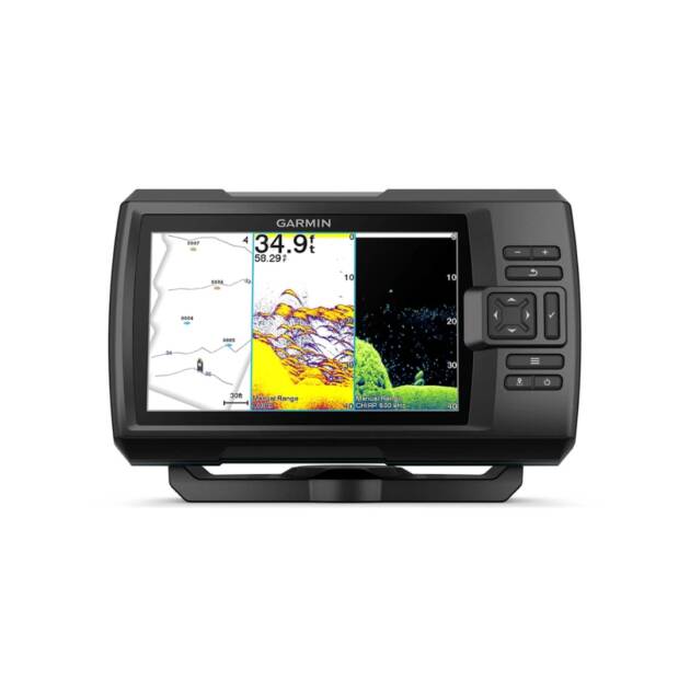 Garmin STRIKER Vivid 7cv con trasduttore GT20-TM — display 7″ WVGA, sonar CHIRP e ClearVü, GPS e Quickdraw Contours