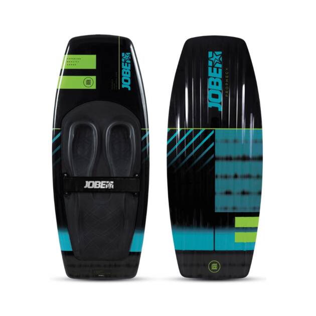 Kneeboard Jobe Prophecy con ginocchiera imbottita in EVA, design in fibra di vetro Tri-Tech, pinne sagomate e canali profondi