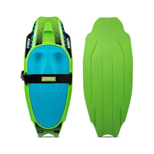 Kneeboard Jobe Slash colore Lime green con pad EVA, alette integrate e gancio traino in confezione singola