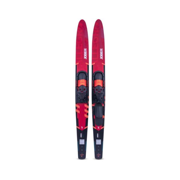 Sci nautico Jobe Allegre Combo 170 cm colore Red con binding regolabile, fondo tunnel e grafica lucida, singolo