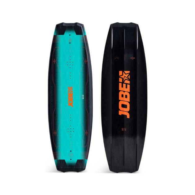 Wakeboard Jobe Logo Series – tavola con rocker a 3 stadi, doppio fondo concavo, pinne rimovibili e canali scanalati. Tavola singola