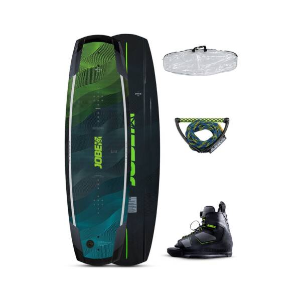 Wakeboard Jobe Vanity con attacchi Unit, tavola wakeboard con rocker continuo e canali scanalati, set completo