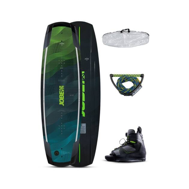 Wakeboard Jobe Vanity con attacchi Unit, tavola wakeboard con rocker continuo e canali scanalati, set completo