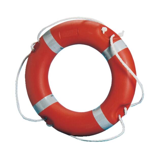 Salvagente anulare Osculati MED arancione, in Eltex con poliuretano espanso e fasce retroriflettenti, certificato RINA per barche e navi