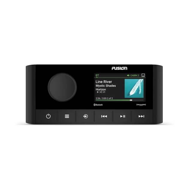 Garmin Fusion MS‑RA210 stereo marino vista frontale con display LCD 2,7″