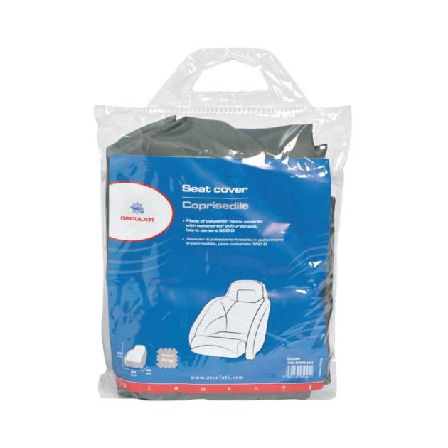 Coprisedile monoposto Osculati 45×55×53 cm grigio in tessuto 300D impermeabile per sedile barca