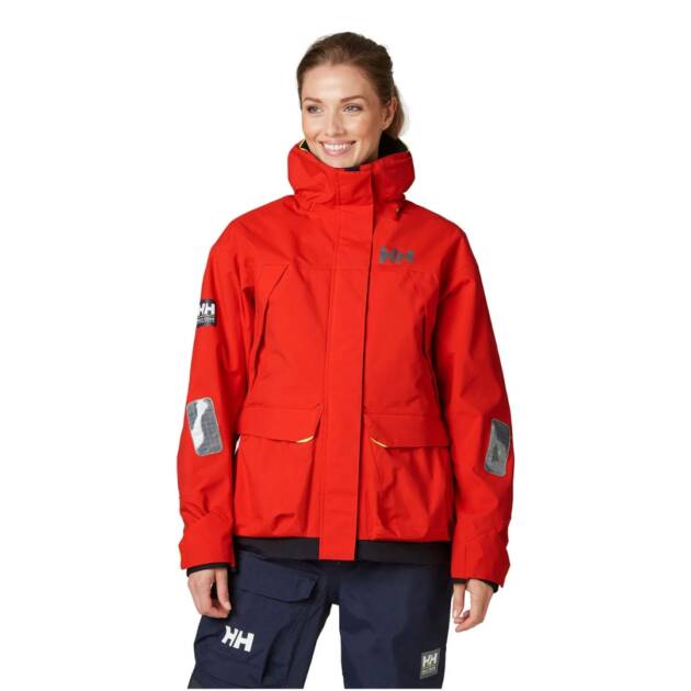 Giacca da vela Helly Hansen Pier 3.0 donna Alert red impermeabile alta visibilità coste nautica