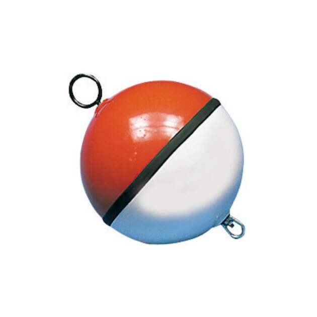 Boa in ABS Osculati bicolore bianco e rosso, con tirante centrale in ferro zincato e girella, riempita di poliuretano inaffondabile